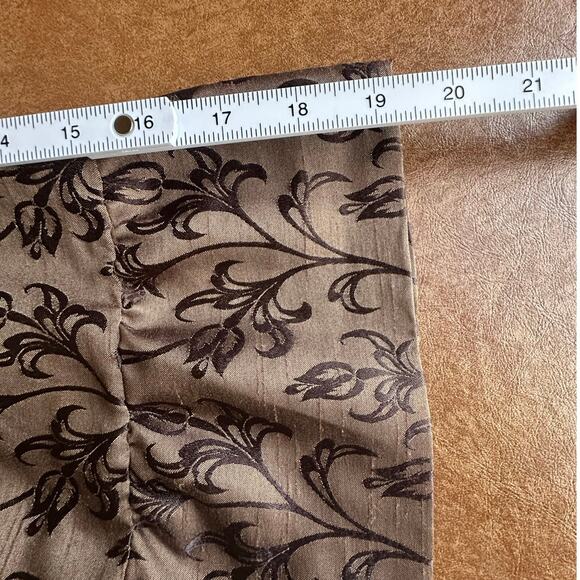 Jessica Howard Brown 20W Brocade Cropped
Open Bell Sleeve Holiday Jacket - Picture 4 of 7